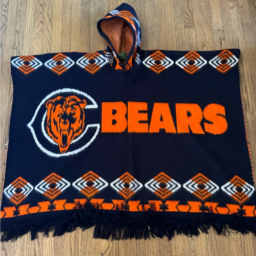 NEW Chicago Bears Hoodie Pancho From Ecuador - $65 (Firm)